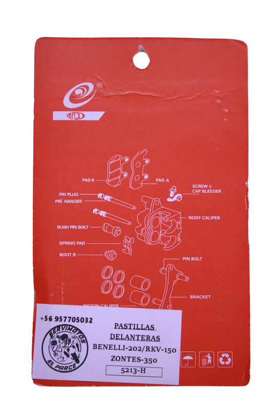 Pastillas de Freno Delanteras — Benelli 202 / RKV 150 / Zontes 350