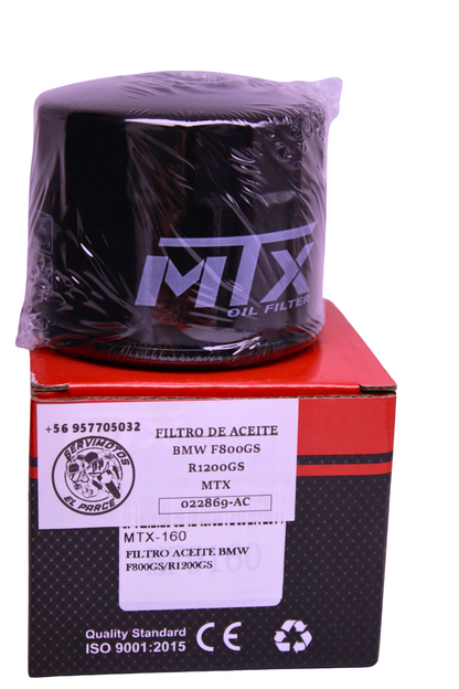 Filtro de Aceite MTX — Compatible con BMW F800 GS y R1200 GS