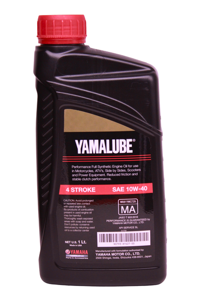Yamalube 4T 10W-40 — Aceite de motor 100% sintético para moto