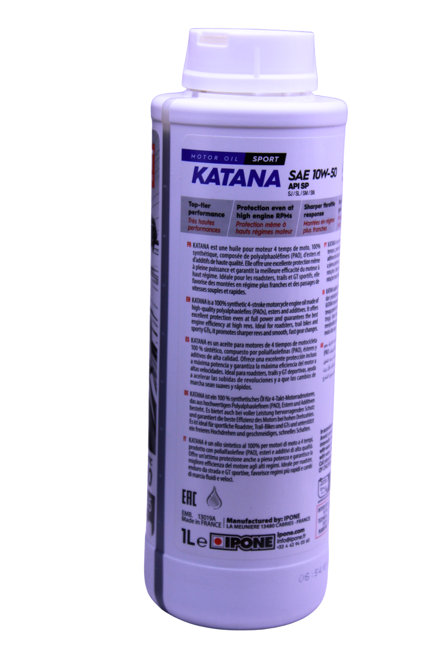 Ipone Katana 4T 10W-50 — Aceite de motor 100% sintético para moto