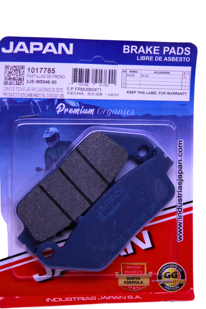 Pastillas de Freno Delanteras Japan — Suzuki GZ 150