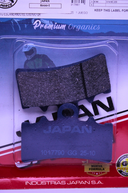 Pastillas de Freno Delanteras Japan — Dominar 250/400 · KTM Duke 200/250/390