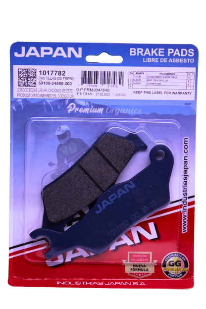 Pastillas de Freno Delanteras — Suzuki Gixxer 150