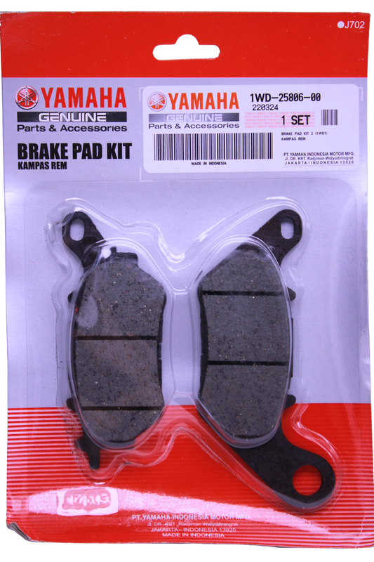 Pastillas de Freno Traseras Yamaha Genuine — MT-03 / R3 / R3A
