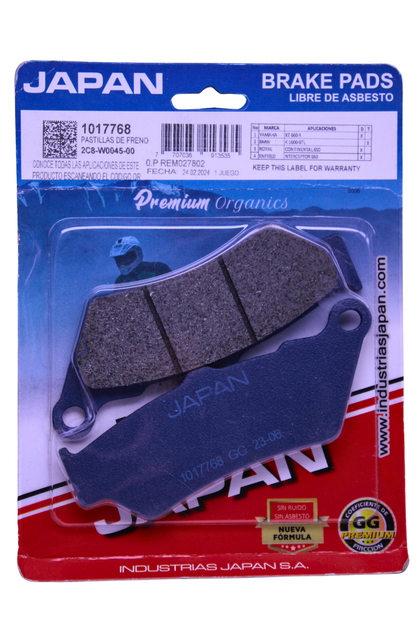 Pastillas de Freno Delanteras — Honda CBR 250 / CFMOTO NK-400 / Yamaha XT-660R / BMW GS