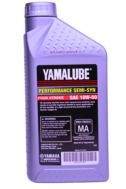 Yamalube 4T 10W-50 — Aceite de motor semisintético para moto