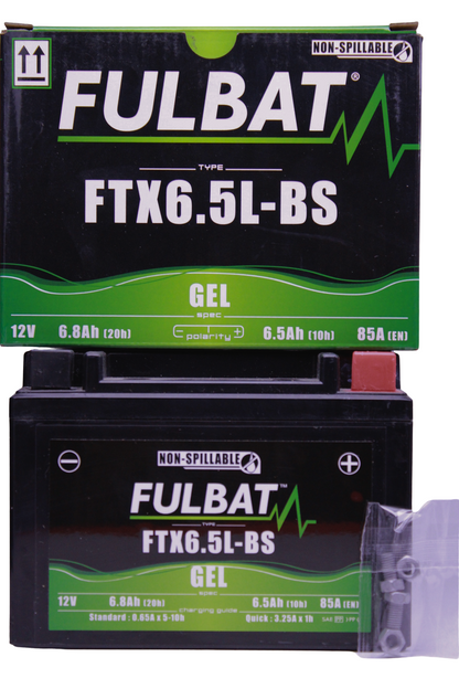Batería Fulbat FTX6.5-BS — Batería sellada sin mantenimiento para moto