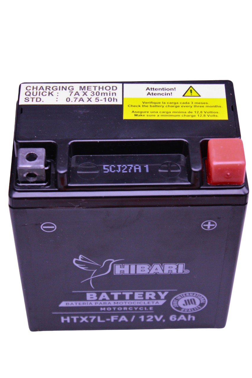 Batería Hibari HTX7L — Batería AGM sellada activada para moto