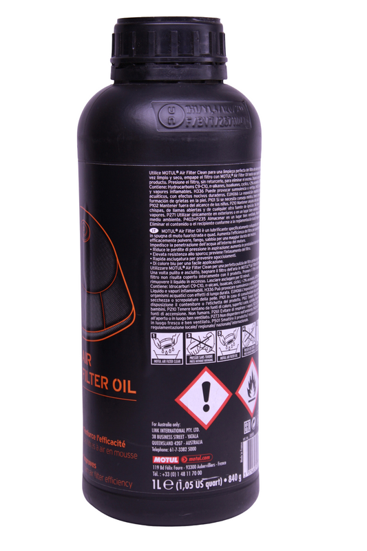 Motul A3 Air Filter Oil — Aceite de filtro de aire líquido para moto