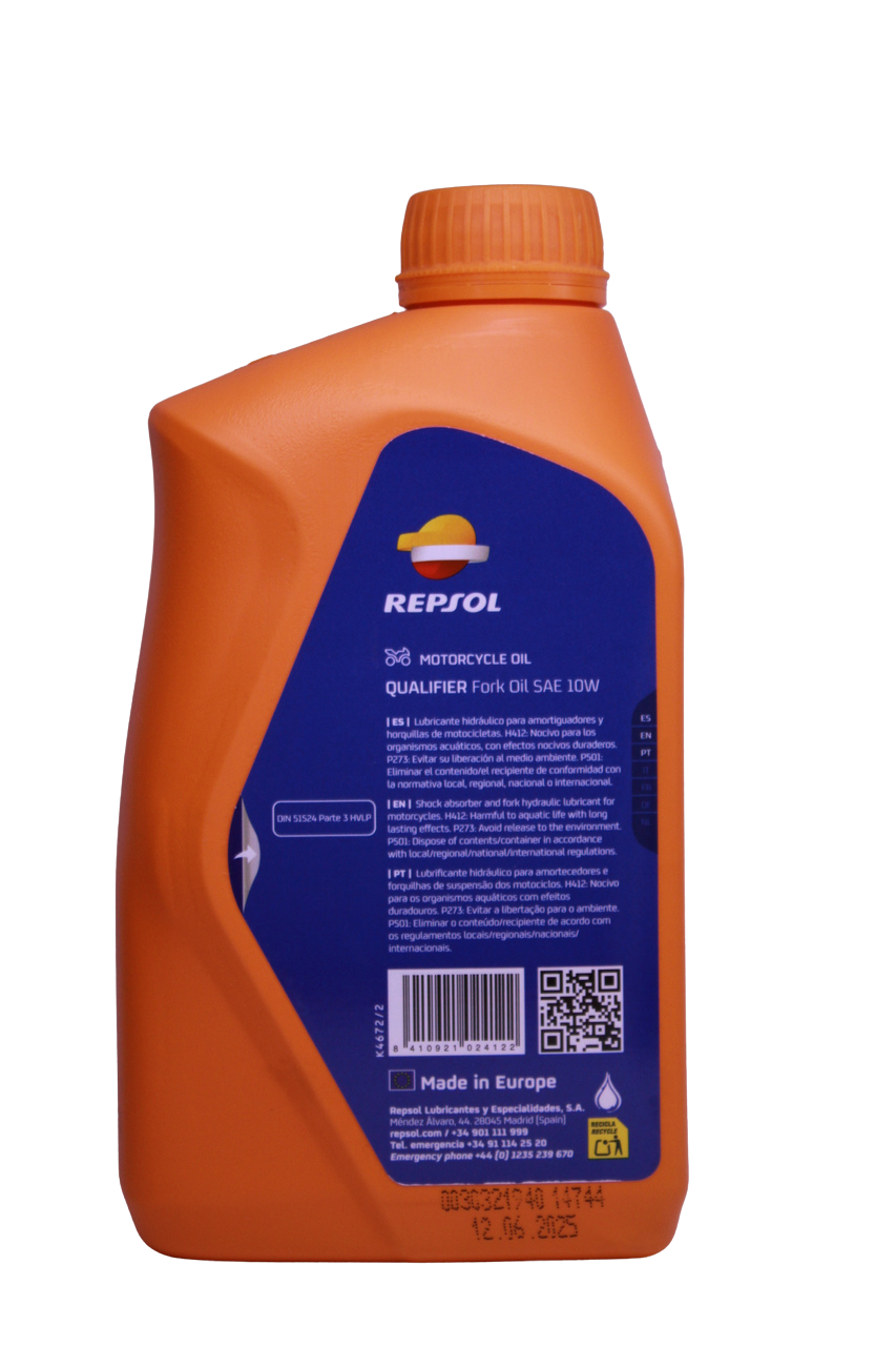 Aceite Repsol 10W para Barras Telescópicas — Aceite de horquilla para moto