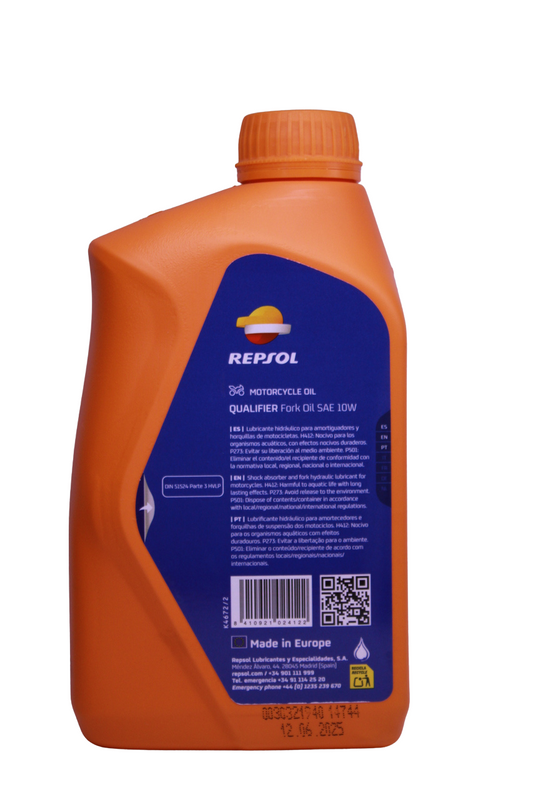 Aceite Repsol 10W para Barras Telescópicas — Aceite de horquilla para moto