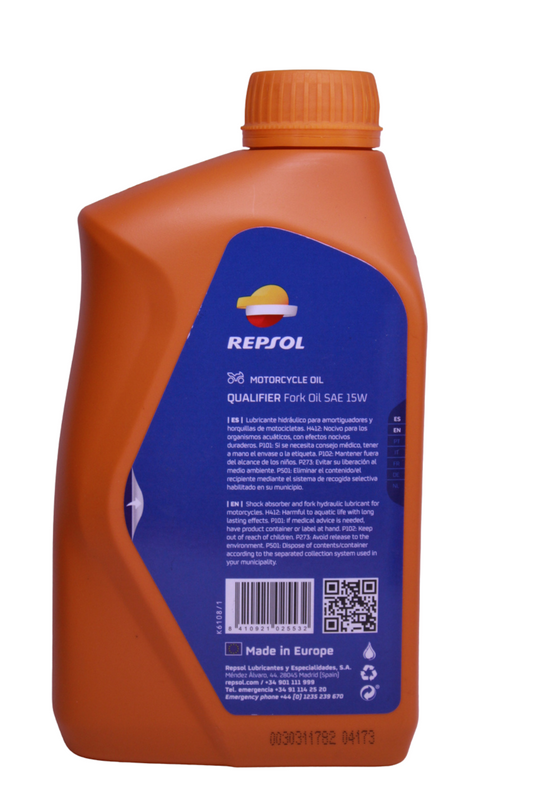 Aceite Repsol 15W para Barras Telescópicas — Aceite de horquilla para moto 1L