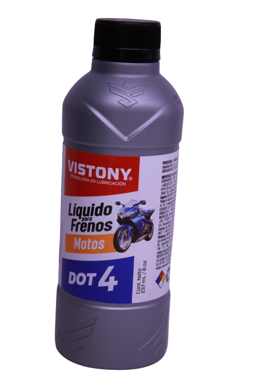 Líquido de Frenos Vistony DOT 4 — Para moto 257ML