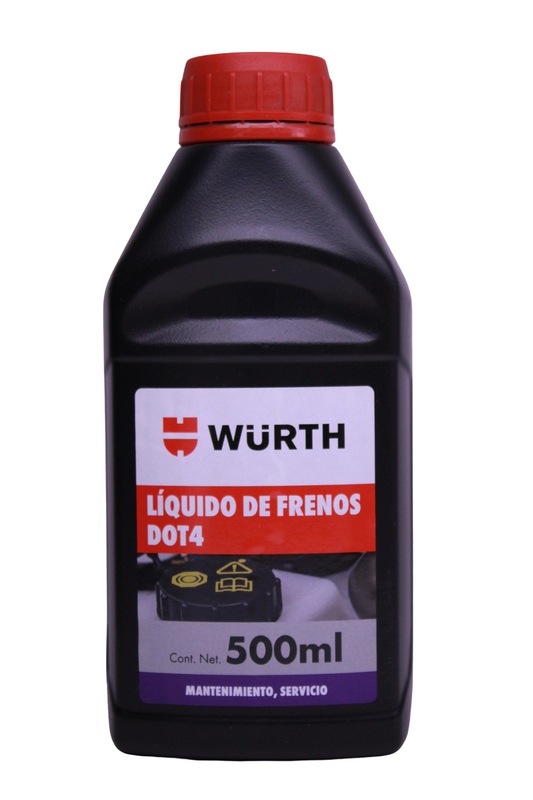 Líquido de Frenos Würth DOT 4 — Para moto 500ml