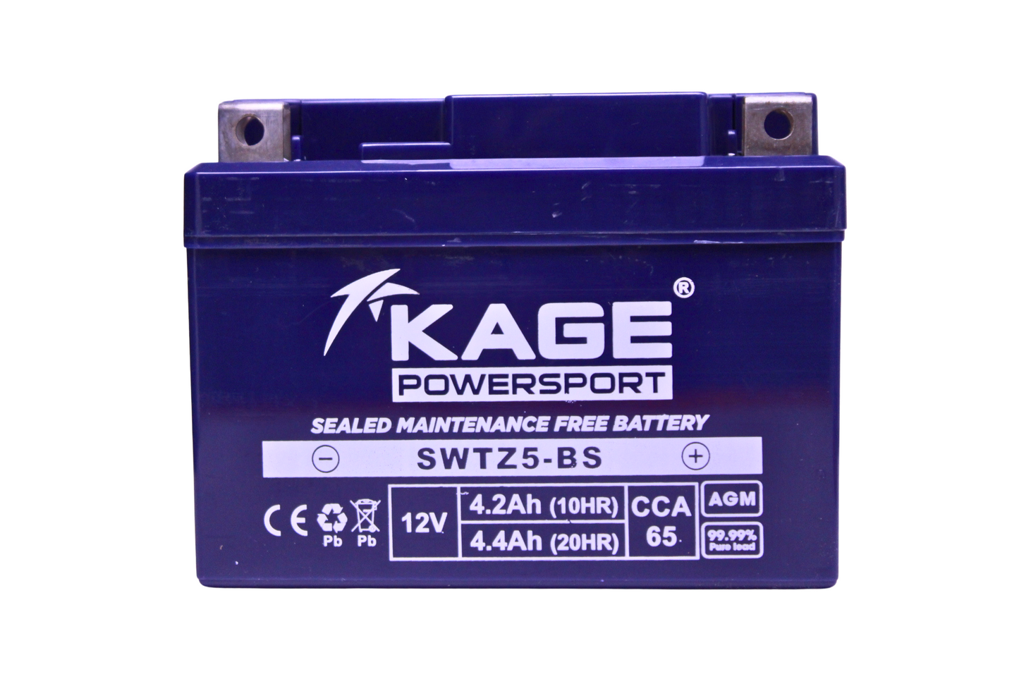 Batería Kage PowerSport SWTZ5-BS — Batería sellada sin mantenimiento para moto