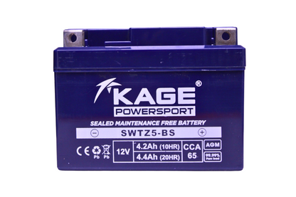 Batería Kage PowerSport SWTZ5-BS — Batería sellada sin mantenimiento para moto