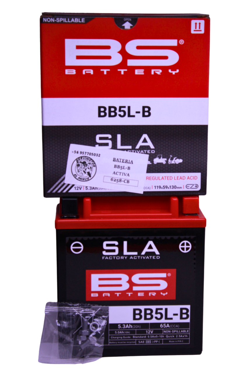 Batería BS Battery BB5L-B — Batería convencional para moto
