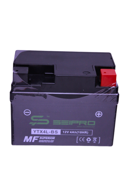Batería Seipro YTX4L-BS — Batería sellada sin mantenimiento para moto
