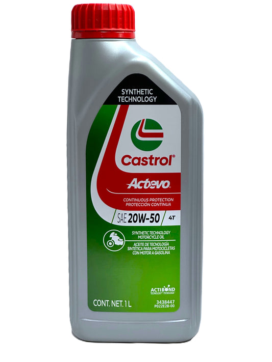 Castrol Power 1 4T 20W-50 — Aceite de motor semisintético para moto
