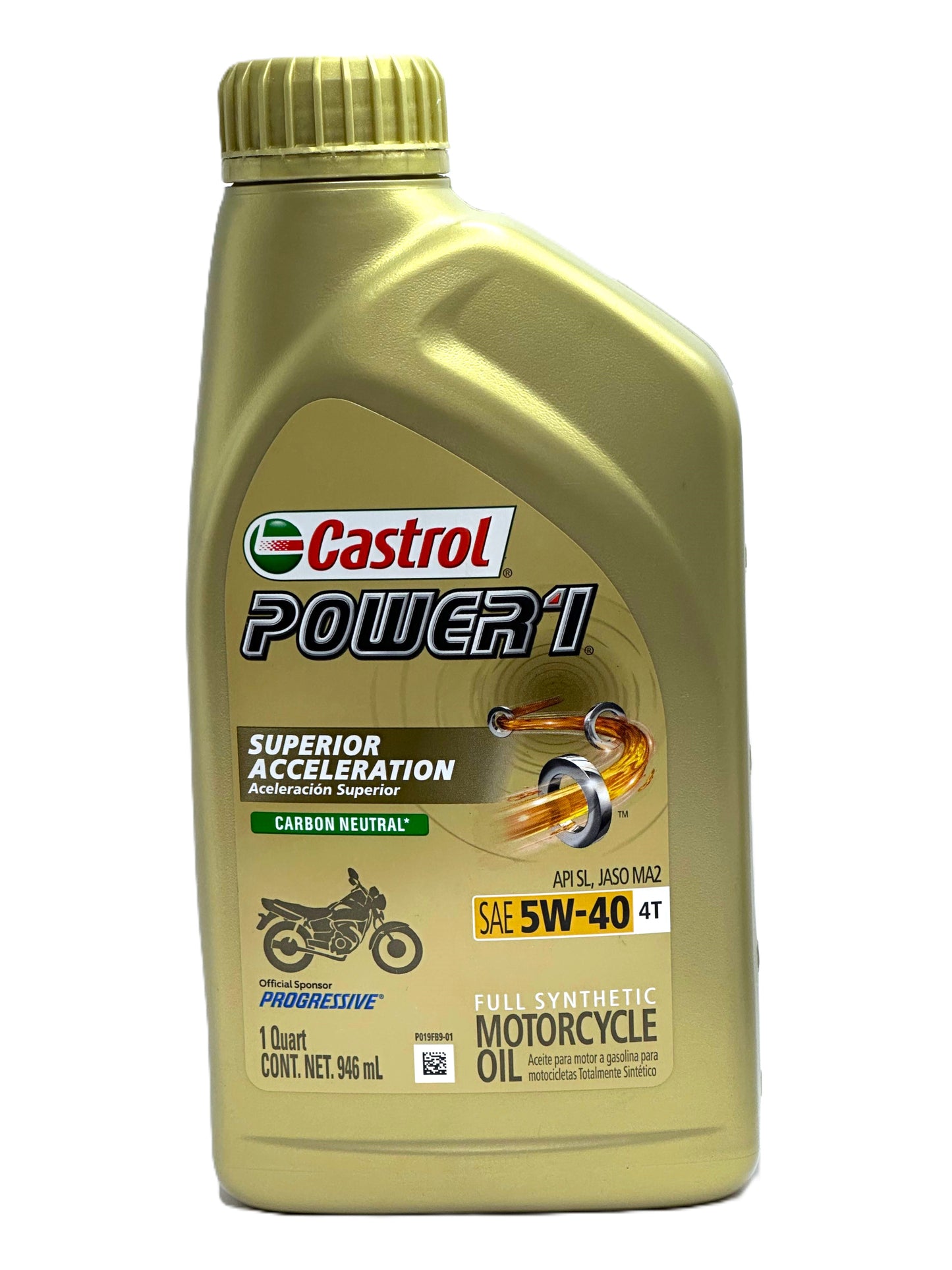Castrol Power 1 4T 5W-40 — Aceite de motor 100% sintético para moto