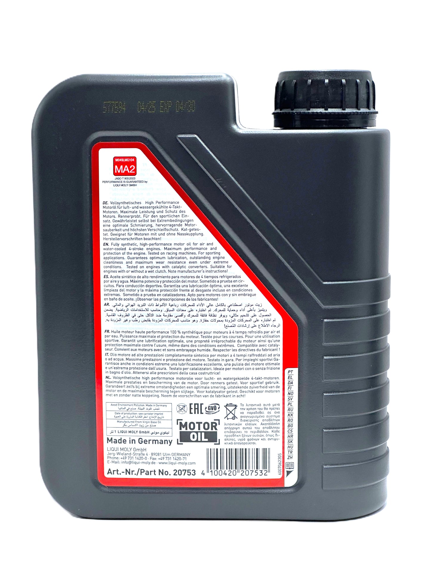 Liqui Moly 4T 10W-40 — Aceite de motor 100% sintético para moto