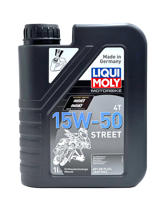 Liqui Moly 4T 15W-50 — Aceite de motor semisintético para moto