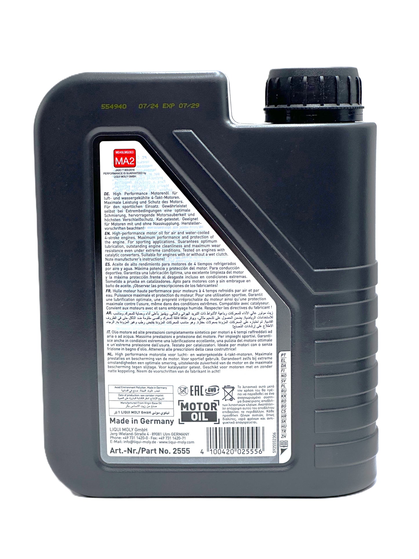 Liqui Moly 4T 15W-50 — Aceite de motor semisintético para moto