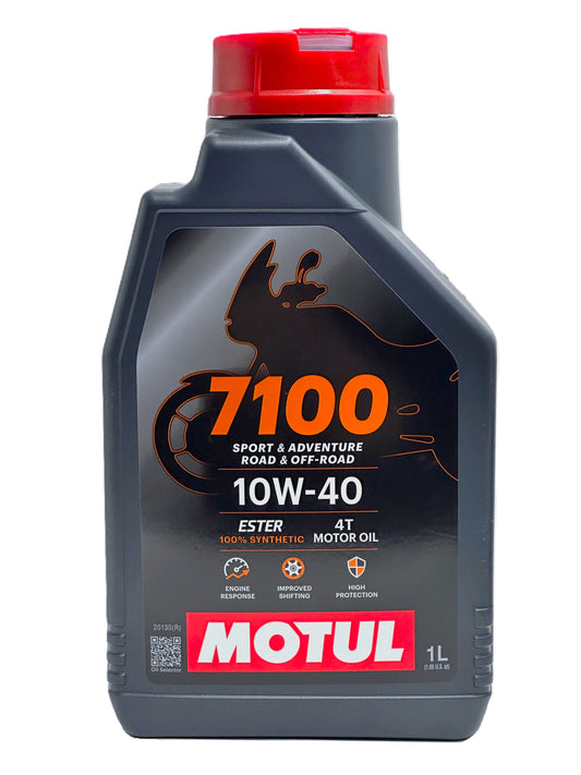 Motul 7100 4T 10W-40 — Aceite de motor 100% sintético para moto