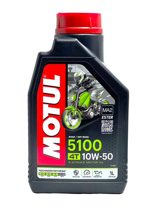 Motul 5100 4T 10W-50 — Aceite de motor semisintético para moto