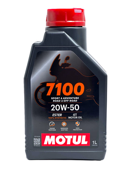 Motul 7100 4T 20W-50 — Aceite de motor 100% sintético para moto
