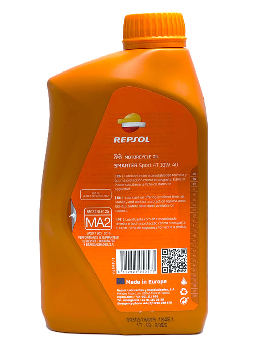 Repsol Moto 4T 10W-40 — Aceite de motor semisintético para moto